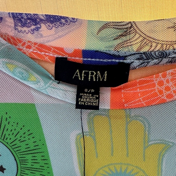 AFRM Multicolor Graphic Long Sleeve Dress - Picture 2 of 5